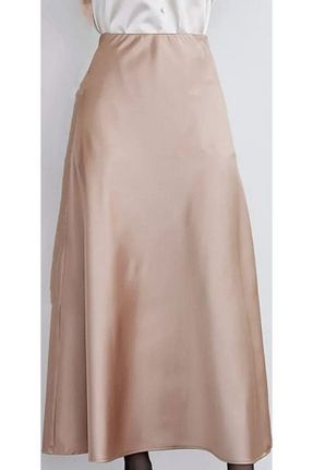 دامن بژ زنانه ساتن Lerix mod - کد 760177629