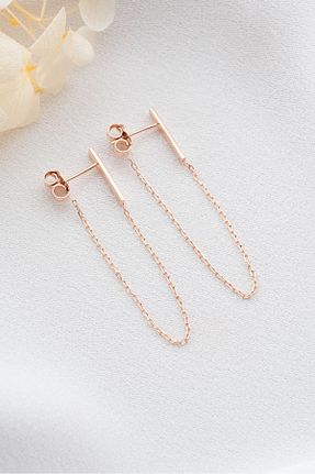 گوشواره نقره صورتی زنانه 925 عیار Silvano Jewelry - کد 808165482