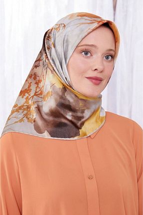 روسری طوسی پلی استر Levidor - کد 849813696