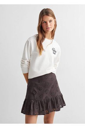 دامن طوسی زنانه MANGO Teen - کد 799076019