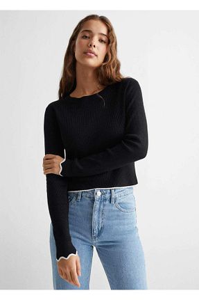 پلیور مشکی زنانه Saç Örgü MANGO Teen - کد 787876458