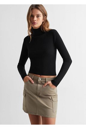 پلیور مشکی زنانه ساده MANGO Teen - کد 788742591