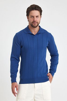 پلیور سرمه ای مردانه تنگ Tarz Cool - کد 849555204