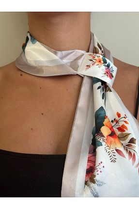 دستمال گردن سفید زنانه پلی استر ElevaGlam - کد 849842075
