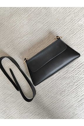 کیف دوشی مشکی زنانه چرم مصنوعی TAYMİR - کد 815775693