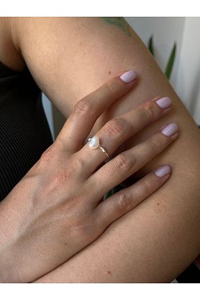 انگشتر جواهر بژ زنانه مروارید yubijewelry - کد 849861751