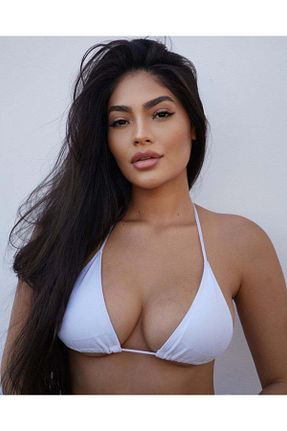 بالاتنه بیکینی سفید زنانه ساده nuriçgiyim - کد 719042677