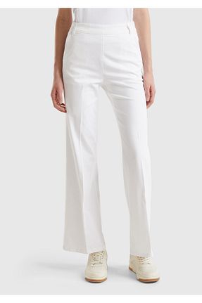 شلوار سفید زنانه پارچه United Colors of Benetton - کد 849906685