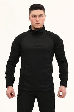 تیشرت مشکی زنانه رگولار SİNGLE SWORD - کد 800913472