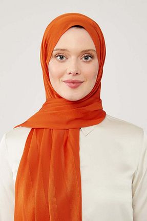 شال نارنجی زنانه پلی استر Levidor - کد 849953269