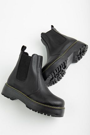 بوت / نیم بوت مشکی زنانه پاشنه تخت Odal Shoes - کد 356720683