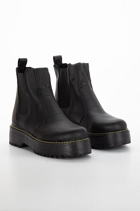 بوت / نیم بوت مشکی زنانه پاشنه تخت Odal Shoes - کد 356720683