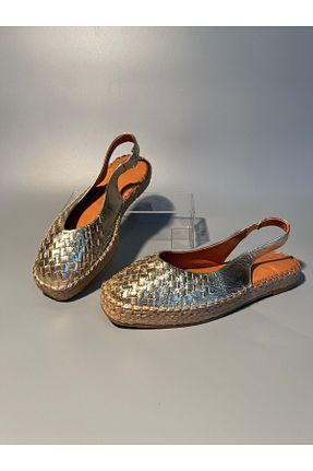 صندل طلائی زنانه پاشنه تخت Butik - کد 849952107