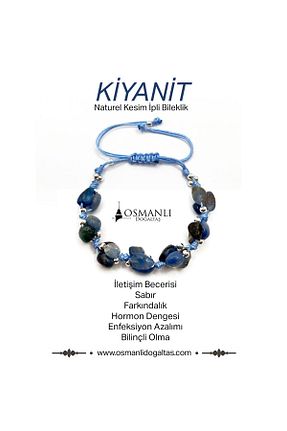 دستبند جواهر آبی زنانه سنگ طبیعی OSMANLI DOĞAL TAŞ - کد 823722417