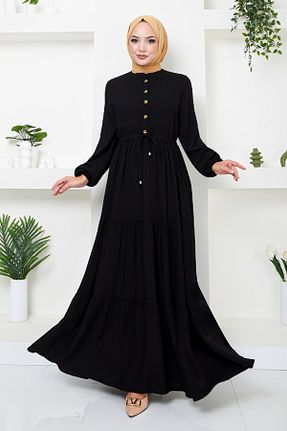لباس حجاب مشکی زنانه اسلیم ModaMerve - کد 849961994