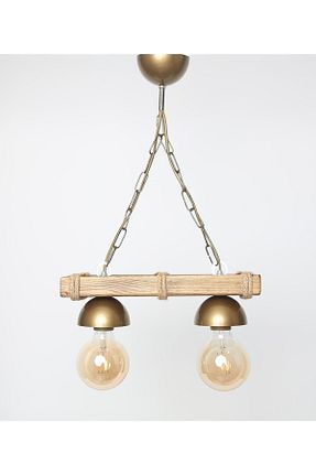 لوستر طلائی چوب ABAJOUR - کد 816105056