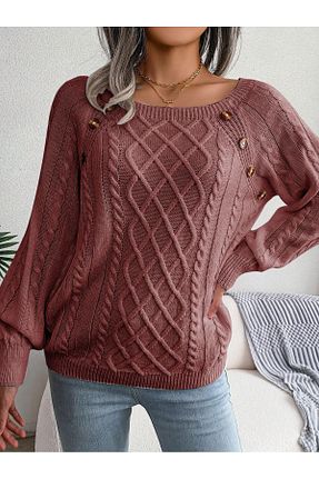 پلیور قهوه ای زنانه ساده citystyle - کد 850000014