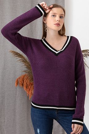 پلیور بنفش زنانه ساده citystyle - کد 849999783