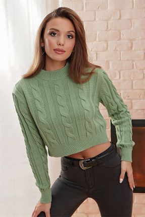 پلیور سبز زنانه Saç Örgü citystyle - کد 849999887