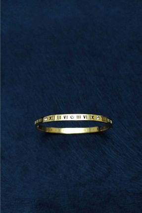 دستبند استیل (فولاد) زرد زنانه استیل (فولاد) SherDesing - کد 469874436