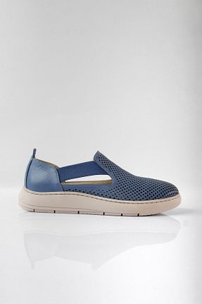 کفش کژوال آبی زنانه چرم خالص SU SHOE BOUTIQUE - کد 850083334