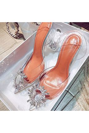 کفش پاشنه بلند کلاسیک سفید زنانه چرم TrendyAnka - کد 130341814
