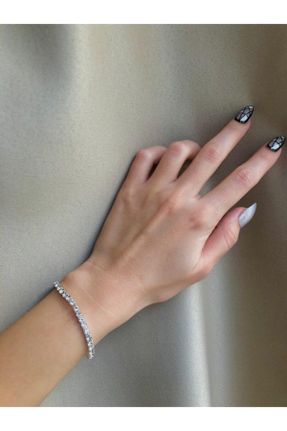 دستبند جواهر زنانه فلزی کد 100195210