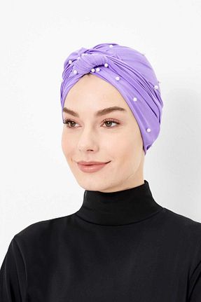 کلاه شنای حجاب بنفش زنانه Haşema - کد 126422652