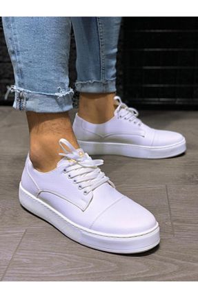 کفش کژوال سفید مردانه پاشنه متوسط ( 5 - 9 cm ) پاشنه ساده کد 363740064