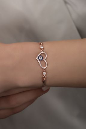 دستبند نقره صورتی زنانه 925 عیار NEREZE - کد 126875888