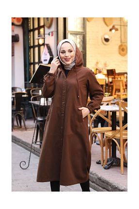 ترنچکت حجاب قهوه ای زنانه بدون آستر VELLICHOR - کد 815126241
