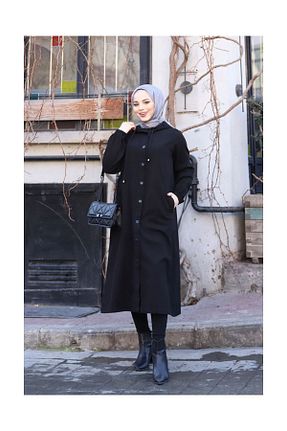 ترنچکت حجاب مشکی زنانه بدون آستر VELLICHOR - کد 810015550