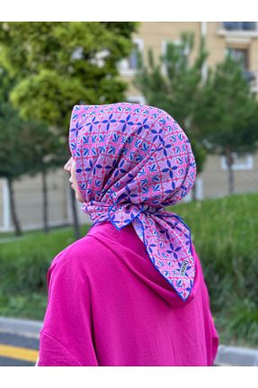 دستمال گردن صورتی زنانه پنبه ای MONOOR - کد 849773763