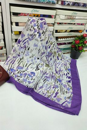 روسری بنفش پلی استر nehir eşarp - کد 849779990