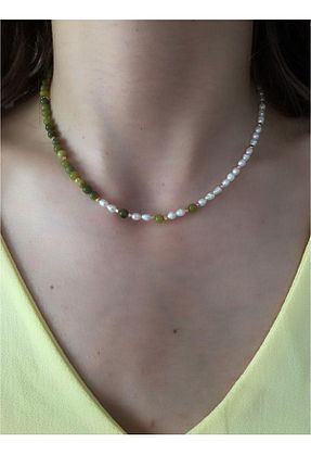 گردنبند مروارید سبز مروارید فرهنگی Serline Desing - کد 42669491