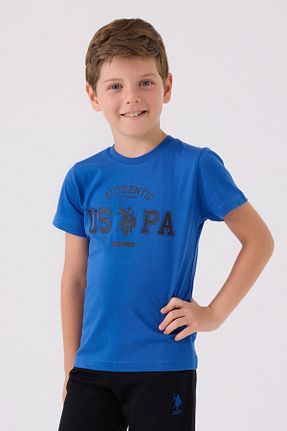 ست بالاتنه و پائین تنه نارنجی بچه گانه بافت U.S. Polo Assn. - کد 849798921
