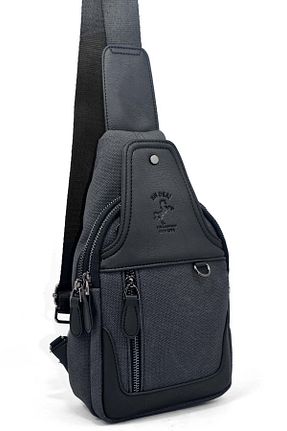 کیف دوشی مشکی مردانه پارچه ای en deri - کد 744168376