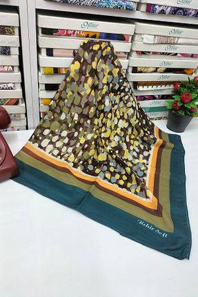 روسری سبز پلی استر nehir eşarp - کد 849801548