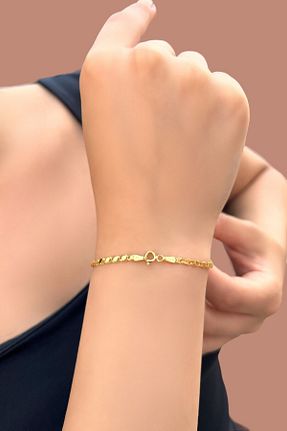 دستبند طلا زرد زنانه 14 عیار Altınaşkı - کد 847522121