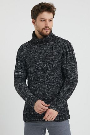 پلیور مشکی مردانه Saç Örgü Tarz Cool - کد 67131836