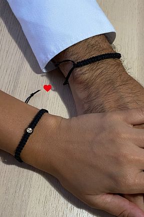 دستبند جواهر مشکی زنانه MANOZUDE - کد 849843051