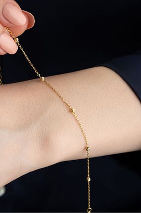 دستبند نقره طلائی زنانه 925 عیار Silvano Jewelry - کد 829401653