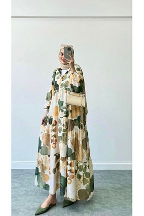 لباس حجاب سبز زنانه Relaxed ELEGANTSTİL - کد 849277064