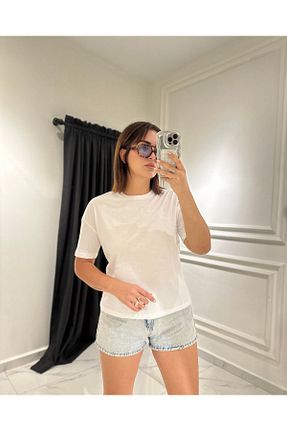 بلوز سفید زنانه ساده Pop - کد 849894467