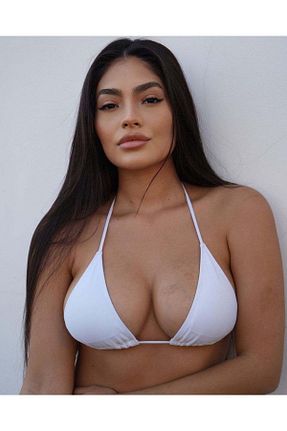 بالاتنه بیکینی سفید زنانه ساده nuriçgiyim - کد 719042677