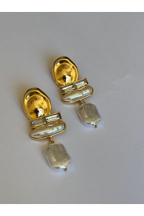 گوشواره جواهر طلائی مروارید Ayça vural - کد 849934431