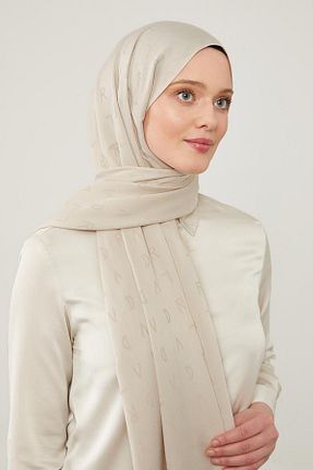 شال بژ زنانه پلی استر Levidor - کد 849953815