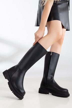 چکمه مشکی زنانه پاشنه کوتاه (1 - 4 سانتی متر) Odal Shoes - کد 364486200