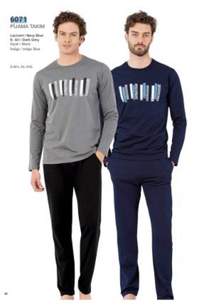 ست لباس راحتی سرمه ای مردانه ساده Pierre Cardin - کد 849959098
