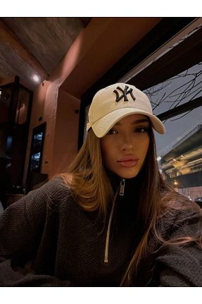 کلاه بژ زنانه پنبه ای MSASTYLE - کد 475375257